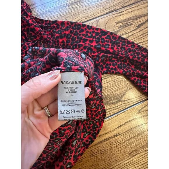 Zadig & Voltaire Tink Leo Blouse NWOT Small - Picture 9 of 11